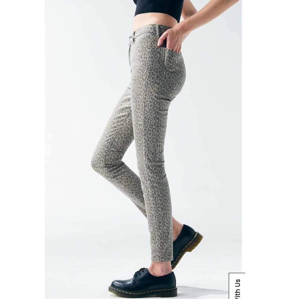 Pacsun Leopard Print High Waisted Skinny Jeans